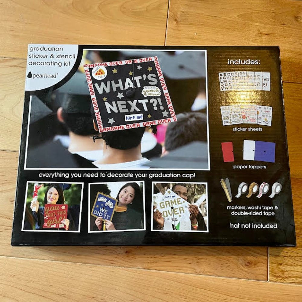 Graduation Sticker & Stencil Decorating Kit